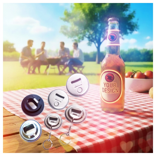 Flaschenöffner Buttons bedrucken lassen