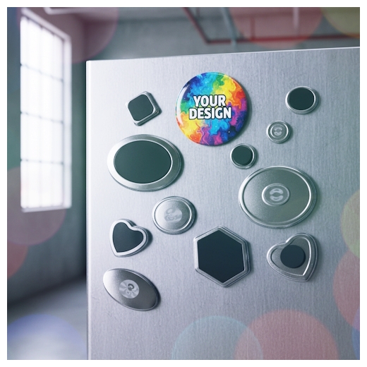Kühlschrankmagnete und Magnetbuttons
