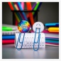 Preview: Rückseite Paperclip Button mit 50mm großer farbiger Aktenklammer