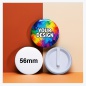 Preview: 56mm Kinderbuttons mit Kunststoff-Clip – sicher & nadel-frei selbst gestalten