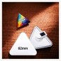 Preview: 62x67mm Dreieck-Buttons mit 360° Kunststoff-Clip selbst gestalten