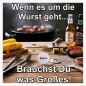 Preview: Werbebild mit BBQ-Hintergrund, dem 65 mm Öffner und dem Text: "Wenn es um die Wurst geht... Brauchst Du was Großes!".