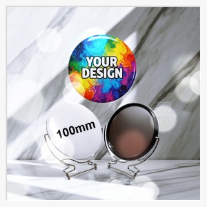 100 mm Button-Spiegel mit großem Panorama-Motiv