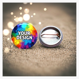 25mm Button mit Bogennadel