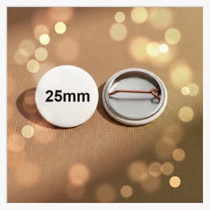 25mm Button mit Bogennadel