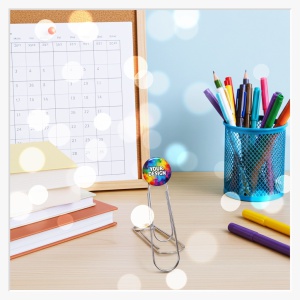 25 mm Button auf Riesen Büroklammer XL Jumbo Format