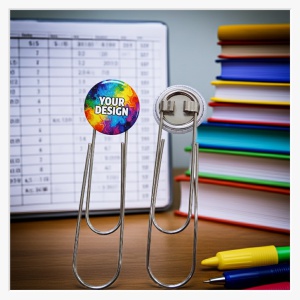 25 mm Button auf Riesen Büroklammer XL Jumbo Format