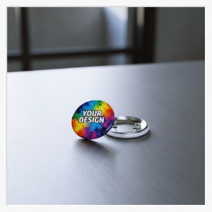 25 mm Button zum selbst Gestalten – Vorderseite für eigenes Motiv