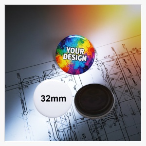 32mm Neodym-Magnet (Kunststoff) – Der moderne Allrounder für Ihr Branding