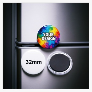 32 mm Fotomagnet Button mit eigenem Bild selbst gestalten
