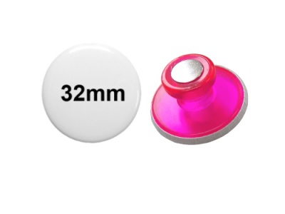 32mm Button mit Pilzmagnet