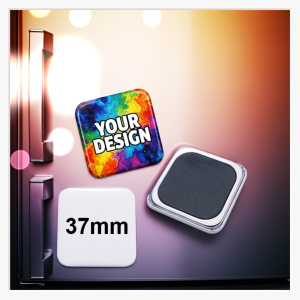 37mm Softmagnet quadratisch – Dein Foto im modernen Look, sanft zum Kühlschrank