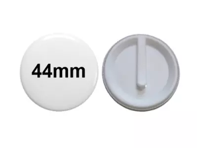 44mm Button mit Kunststoff- Clip