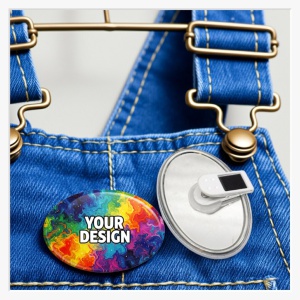 Ovaler Krokoclip als Namensschild