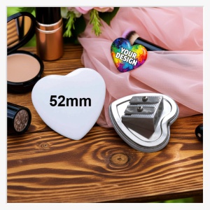 52x57mm Herz-Button mit Doppel-Anspitzer – Funktion mit Herz