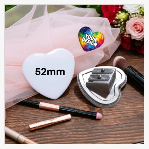52x57mm Herz-Button mit Doppel-Anspitzer – Funktion mit Herz