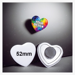 52 x 57 mm Herz-Tafelmagnet – Herzliche Organisation für Schule & Kita