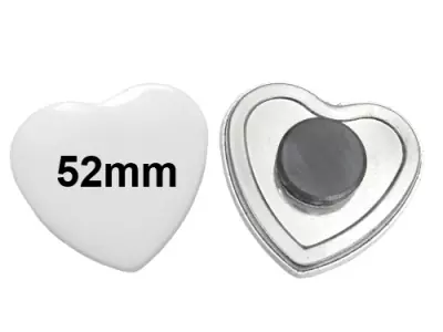 52x57mm Herz-Button mit Tafelmagnet