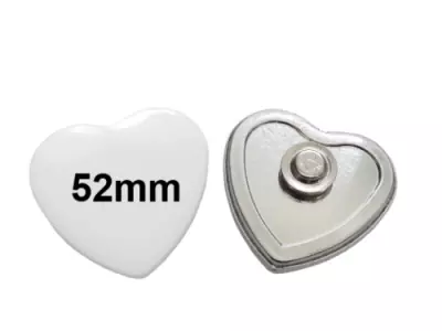 52x57mm Herz-Button mit Textilmagnet