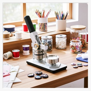 Manufaktur-Paket: 59 mm Buttonmaschine Klassik I inkl. Kreisschneider & Rohlingen