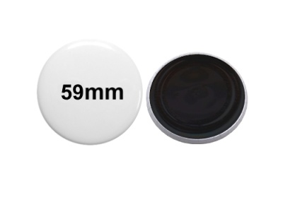 59mm Button-Rohlinge mit Neodym-Magnet | 100er Set