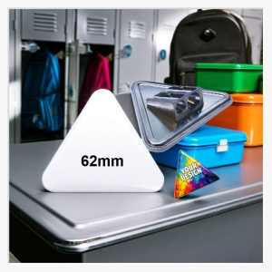 62x67mm Dreieck-Button mit Doppel-Anspitzer – Dynamisches Design-Tool