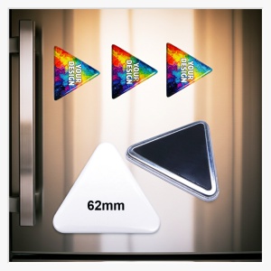 62 x 67 mm Dreieck-Softmagnet – Außergewöhnliche Form, sanft zum Kühlschrank