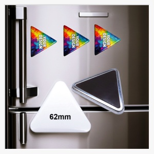 62 x 67 mm Dreieck-Softmagnet – Außergewöhnliche Form, sanft zum Kühlschrank