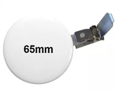 65mm Button mit Hosenträgerclip