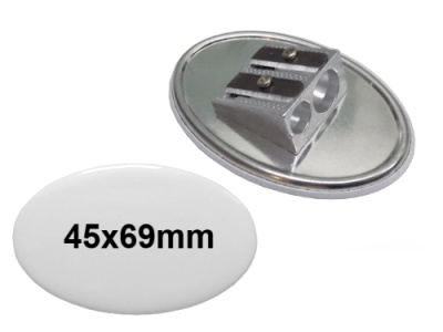 45x69mm Button mit Doppel-Anspitzer