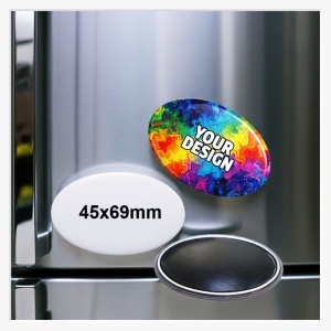 45 x 69 mm Oval-Softmagnet – Der elegante Rahmen für Deine Portraits