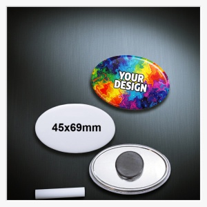 45 x 69 mm Ovaler Tafelmagnet – Die charmante Form für Unterricht & Organisation