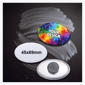 45 x 69 mm Ovaler Tafelmagnet – Die charmante Form für Unterricht & Organisation