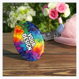 45x69mm Ovaler Button mit Hosenträger-Clip – Elegante Form & industrielle Haltekraft