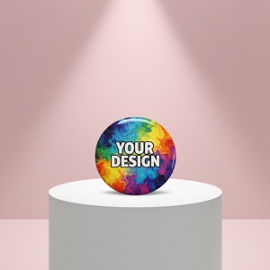 75mm Button mit Krokoclip