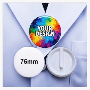 75mm Button mit PVC-Clip selbst gestalten – sicher & nadel-frei