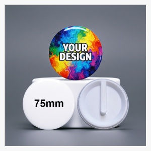 75mm Button mit PVC-Clip selbst gestalten – sicher & nadel-frei