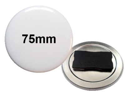 75mm Button mit Quadro-Textilmagnet