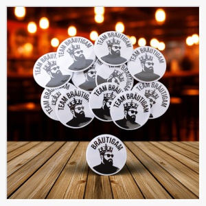 Button-Set JGA "Krone" – 1x Bräutigam & 11x Team Bräutigam