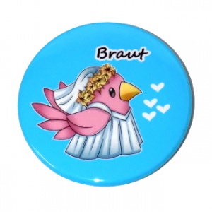 JGA Buttonset Vogel Braut