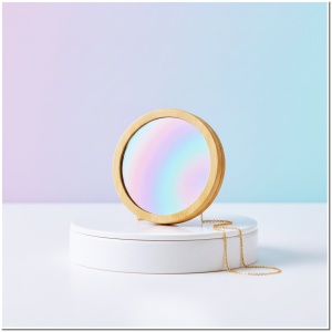 Eleganter Taschenspiegel aus Holz zum Selbstgestalten