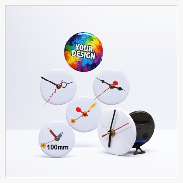 Buttonuhren mit eigenem Motiv 10cm mit unterschiedlichen Zeigersets