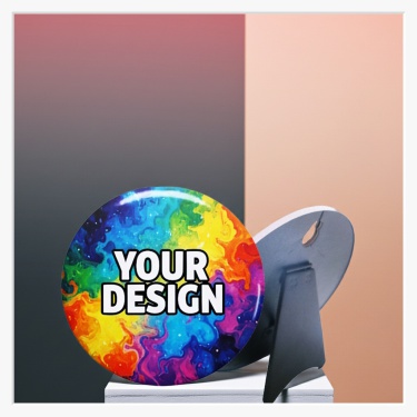 158mm Fotoaufsteller mit Deinem Motiv - Buttonschmiede