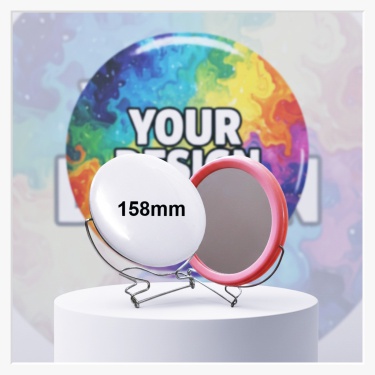 Gigantischer 158 mm Button-Spiegel mit brillantem Fotodruck