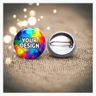 25mm Button mit Bogennadel