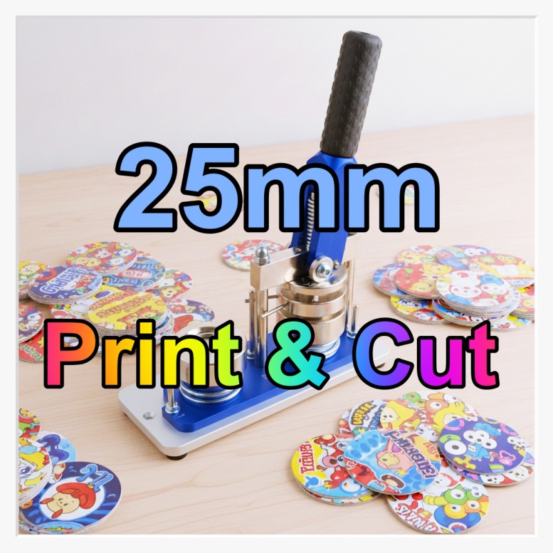 Professioneller Print & Cut Service: Ihre 25mm Button-Vorlagen fertig gedruckt & gestanzt