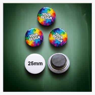 25 mm Tafelmagnet Button individuell bedruckt für Schule und Büro