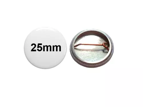 25mm Button mit Bogennadel