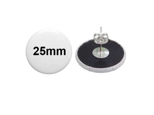 25mm Button als Ohrstecker 25mm Button als Ohrstecker