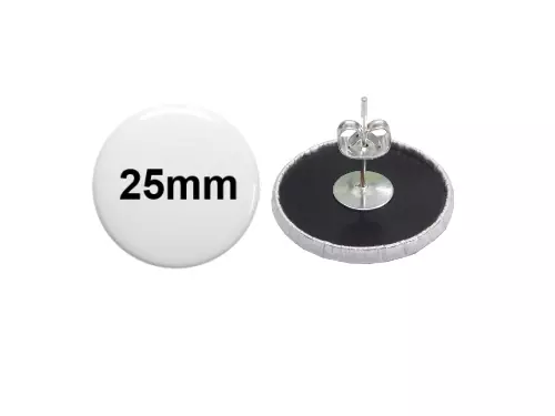 25mm Button als Ohrstecker